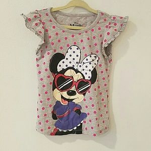 DISNEY Minnie Mouse polka dot top size 5